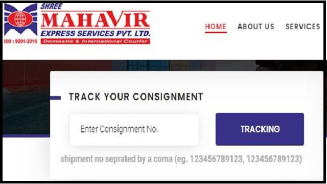 Mahavir courier tracking by shipment number