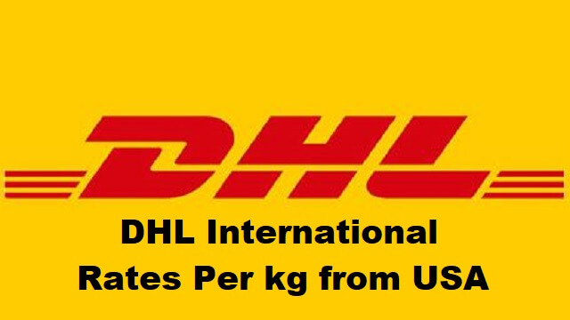 DHL International Rates Per kg from USA
