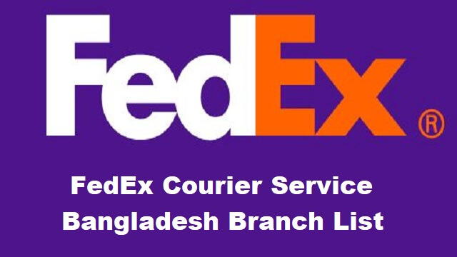 FedEx Courier Service Bangladesh Mobile Number and Office Address