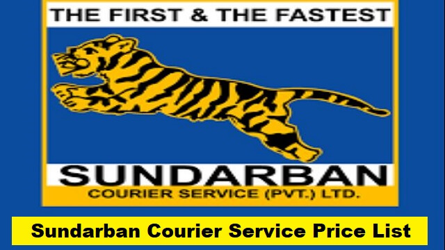 Sundarban Courier Service Price List and Item Wise Parcel Rate Chart